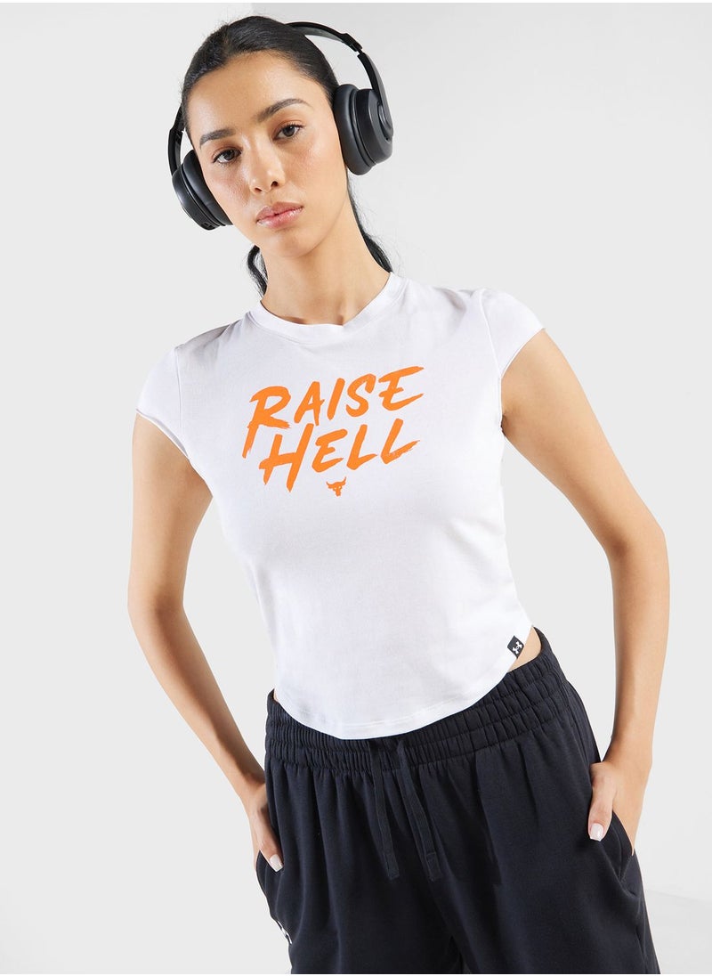 UNDER ARMOUR Project Rock Underground Cap Sleeve T-Shirt  - Image 1