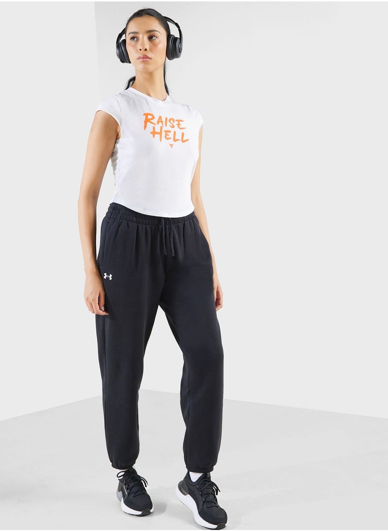 UNDER ARMOUR Project Rock Underground Cap Sleeve T-Shirt  - Image 4