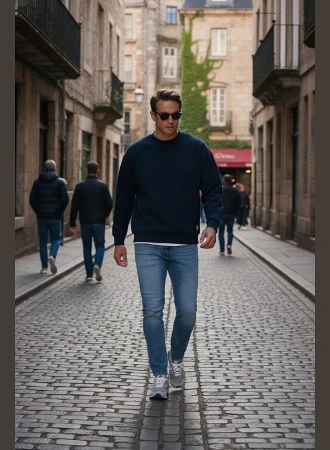 Buratti  Buratti Regular Fit Crew Neck Cotton Fleece Lined Soft Brushed Sweatshirt Men's SWEAT 5905255 for Men | Best Price UAE