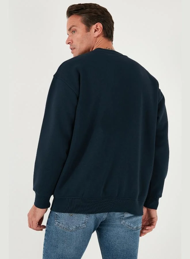 Buratti  Buratti Regular Fit Crew Neck Cotton Fleece Lined Soft Brushed Sweatshirt Men's SWEAT 5905255 for Men | Best Price UAE