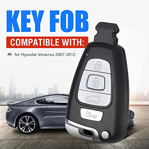 Keymall Car Smart Key Fob Keyless Entry Remote Key for Hyundai Veracruz 2007 2008 2009 2010 2011 2012(FCC ID:SY5SVISMKFNA04 P/N:95440-3J600) 3+1 Buttons - Image 3