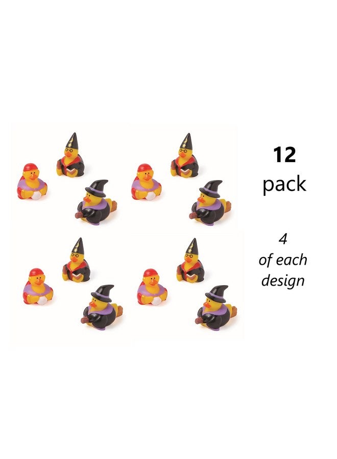 Fun Express Halloween Witchcraft Rubber Duckies - 2.5" (12 Pcs) Vinyl Duckies in Unique and Creepy Designs - Perfect for Decorations, Party Favors, and Trick-or-Treat Fun! - Image 3