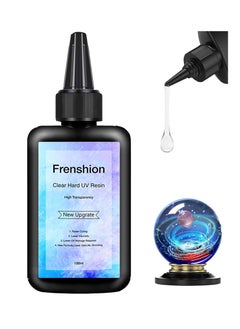 Excefore 100ml Upgrade Quick Cure! Hard Type Crystal Clear UV Resin, UV Glue Ultraviolet Curing, Solar Cure Sunlight Activated Resin Adhesive Glue for Jewelry Making, Casting & Coating  - Image 1