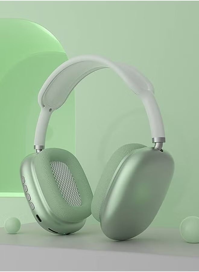 P9 - P9 Wireless Bluetooth Headset Pure Stereo Sound Support Memory Card, Green - Image 1