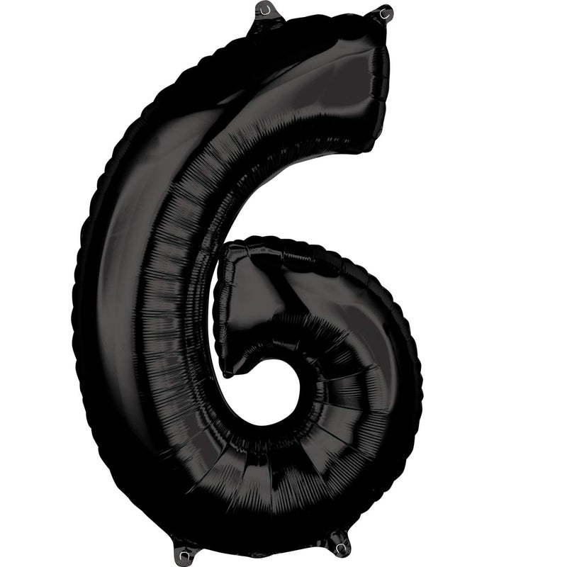 Balloonistics Black Number 6 Foil Balloon for Birthday Milestone Anniversary Decoration 16 Inches - Image 5