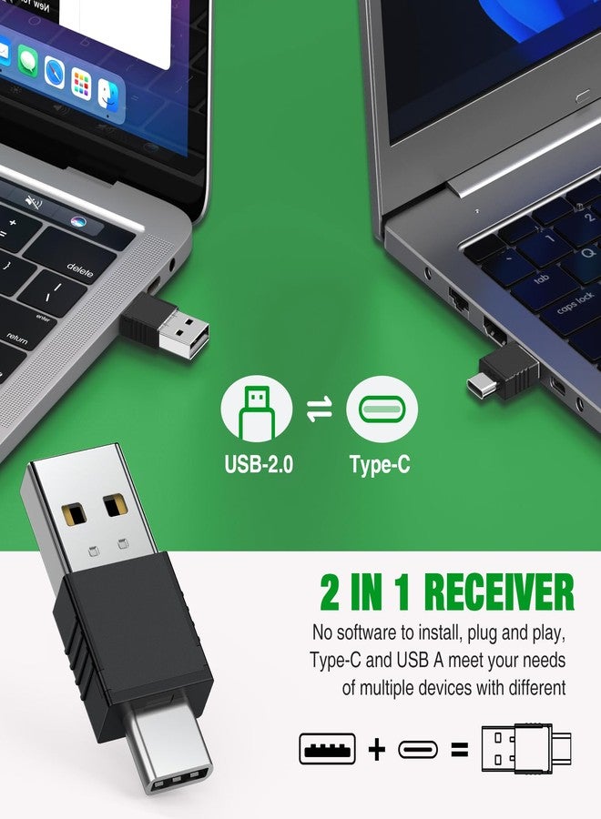 DinoFire USB Rechargeable RF 2.4 GHz Green Light Presentation Remote, Powerpoint Clicker Wireless Presenter Presentation Clicker Slide Advancer for Mac/Keynote/PC/PPT - Image 2