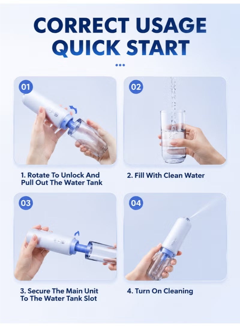Portable Electric Bidet Sprayer Travel Shattaf, USB Rechargeable, 11 Nozzle Gentle Spray, 500mAh - Image 4