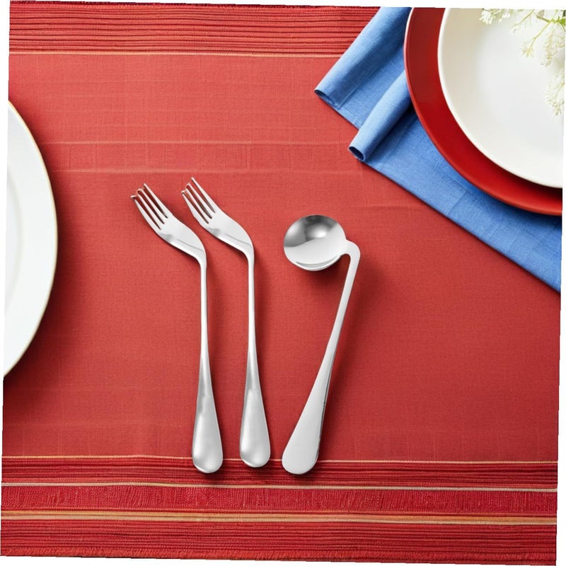VALICLUD Angled Adaptive Utensils Set for Self Feeding Elderly Disabled Easy Grasp - Image 5