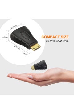 EXPGlobal HDMI Male To HDMI Female Adapter mini Connecter Black  - Image 1
