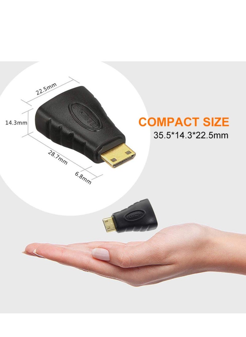 EXPGlobal HDMI Male To HDMI Female Adapter mini Connecter Black  - Image 1