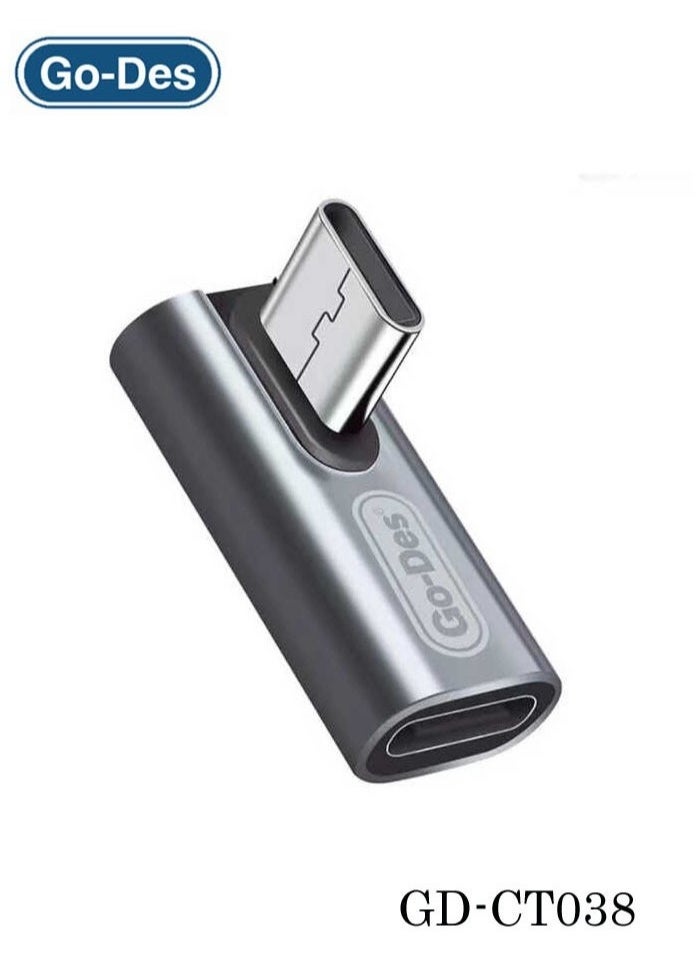 GO-DES GD-CT038 USB-C to USB-C Adapter - High-Speed Charging & Data Transfer  - Image 1