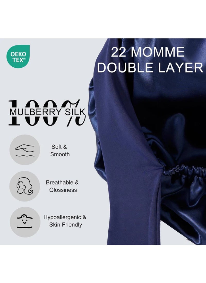 ZIMASILK 22 Momme Silk Sleep Cap with Ice Silk Band  - Image 2