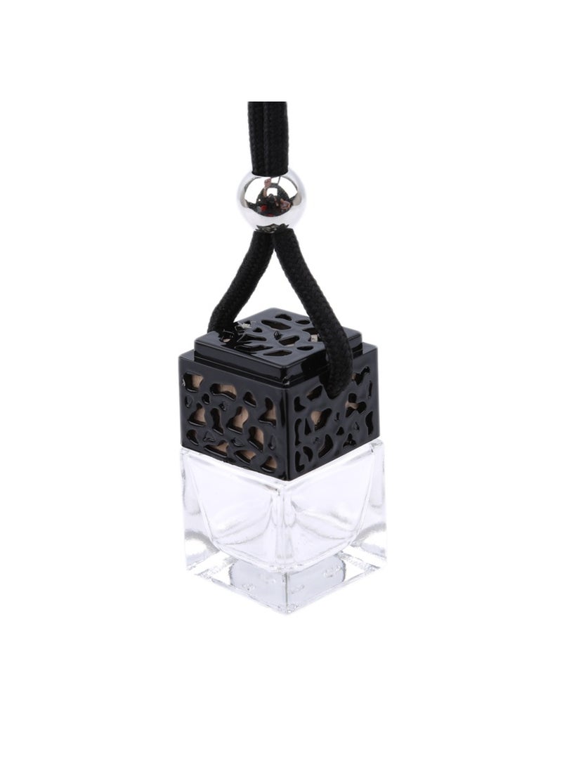 AROAQ Air Freshener Ornament, Elegant Design Perfume Bottle Pendant, Durable Essential Oils Auto Car Perfume Bottle. Refillable Car Air Freshener Diffuser For Decoration Fragrance, (1pc, Black) - Image 1