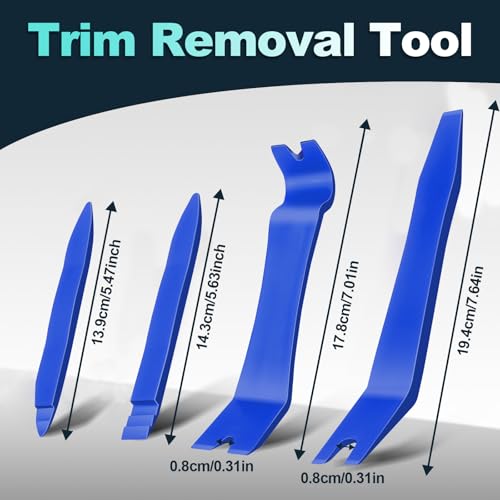 Keze 7 Pcs Auto Plastic Trim Removal Pry Tool Clip Plier Remover Kit for Removal Car Body Upholstery Door Panel Dashboard Automotive Push Rivets FastenersBlue - Image 5