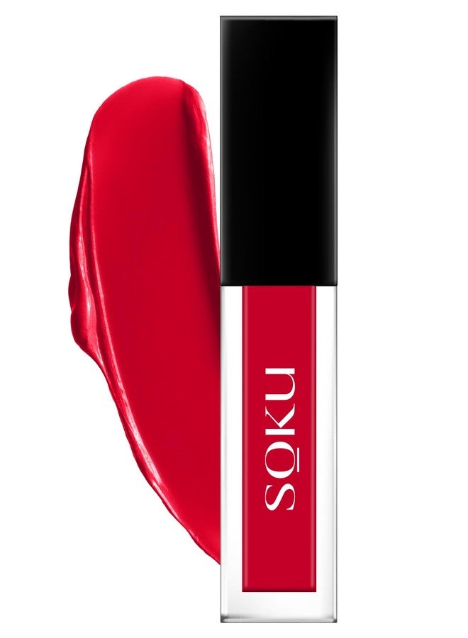 SOKU Always Kissable Long-Lasting Matte Liquid Lipsticks for Women Waterproof, Smudge-Proof | Lightweight Vegan Formula with Vitamin E | Smooth Application, Rich Colour (Smokin' Hot-04) - 4.5 ml - Image 1