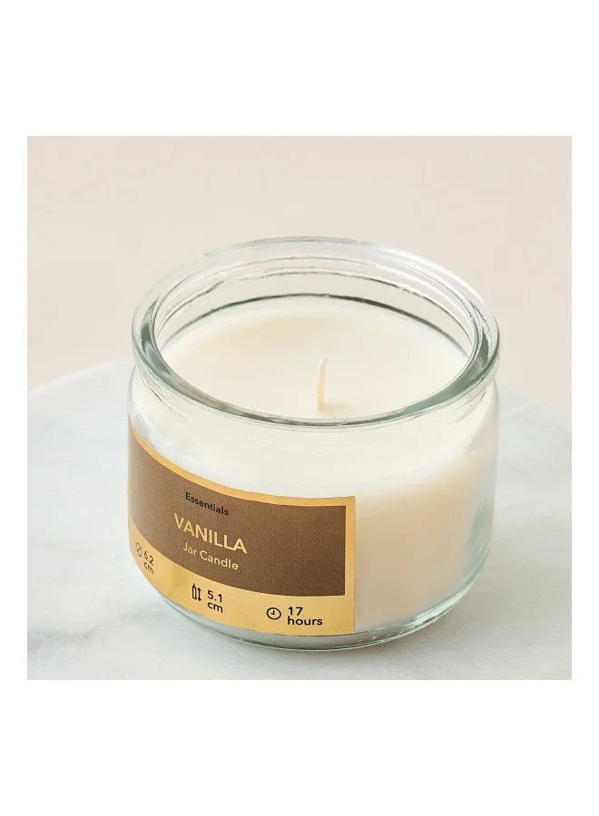 لايف ستايل Essentials Vanilla Scented Jar Candle - 17 h