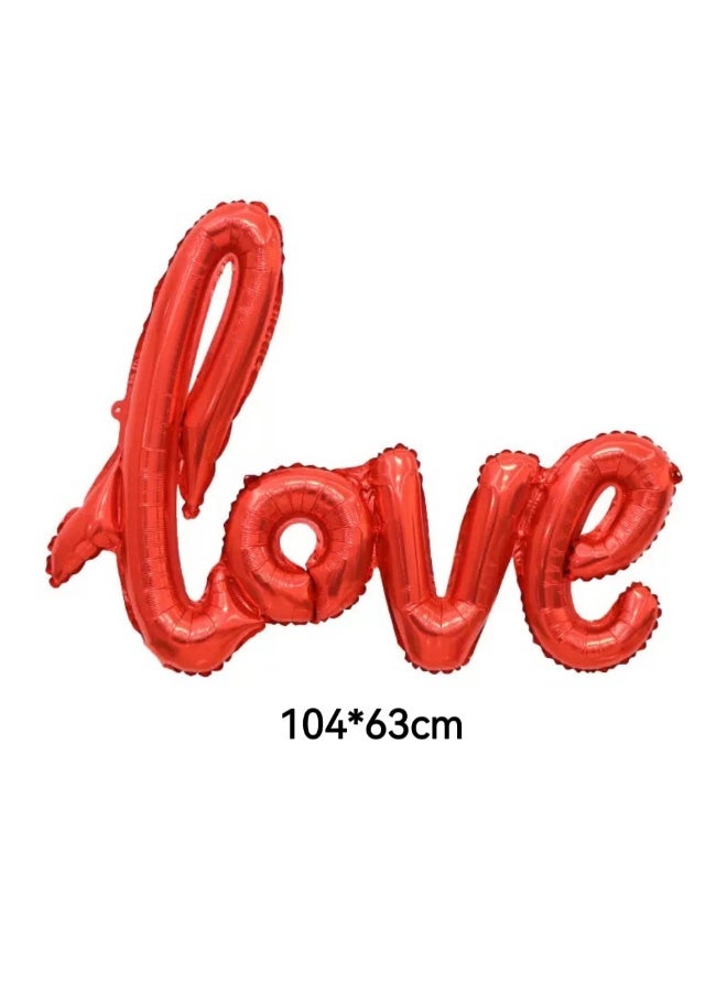 16inch Gold Just Married Foil Banner with Love Letter Balloons Set for Wedding & Bridal Shower Decoration - Image 3
