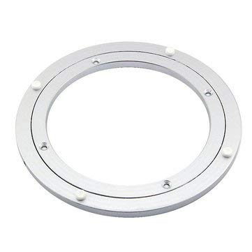 KLM SYSTEMS KLM SYSTEMS Aluminium Alloy Round Rotating Turntable Lazy Susan Bearing Table 12inch Silver and White 