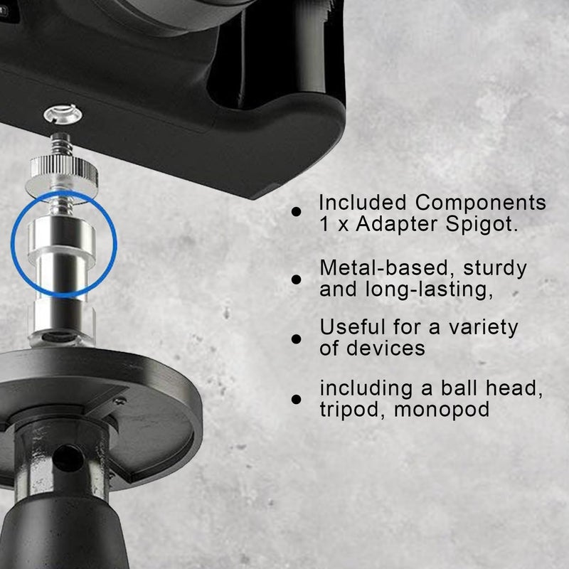 SHOPEE محول برانديد 2 قطعة 1/4" إلى 3/8" إنش أنثوي إلى أنثوي مزود بمسمار لقاعدة حامل الضوء الاستوديو، محول هوتشيو/كولدشيو لرأس الكرة، جهاز استقبال فلاش تريجر - Image 4