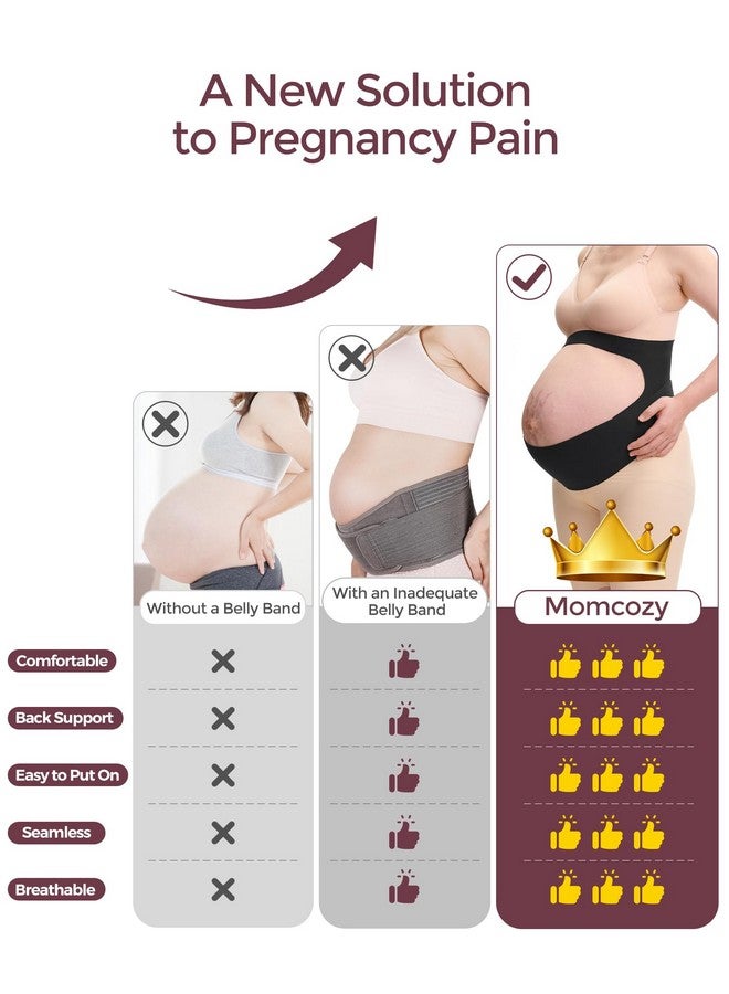 Momcozy Momcozy Pregnancy Belly Band, CozySupport Ergonest Maternity Belly Band, Invisible Pregnancy Belt for Back, Abdomen, Waist - Image 3