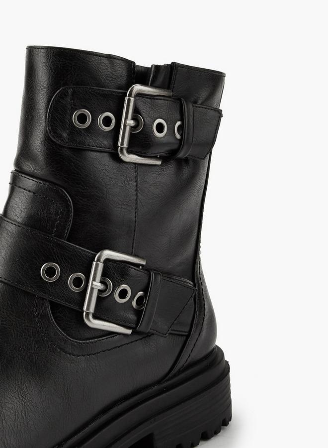 Flora Bella By Shoexpress Women's Buckle Accent Ankle Boots - Image 4