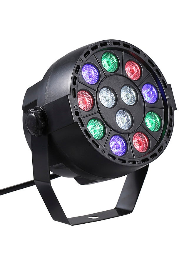 Generic - AC90-240V 12 LEDs Par Lights 8 Channel RGBW Color Mixing Stage Lighting with DMX Strobe & Sound Active Mode for Disco Party Wall Wash - Image 1