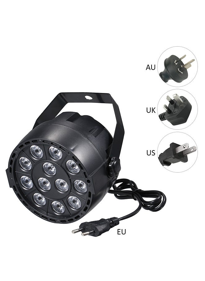 Generic - AC90-240V 12 LEDs Par Lights 8 Channel RGBW Color Mixing Stage Lighting with DMX Strobe & Sound Active Mode for Disco Party Wall Wash - Image 1