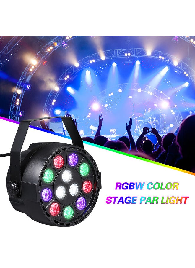 Generic - AC90-240V 12 LEDs Par Lights 8 Channel RGBW Color Mixing Stage Lighting with DMX Strobe & Sound Active Mode for Disco Party Wall Wash - Image 1