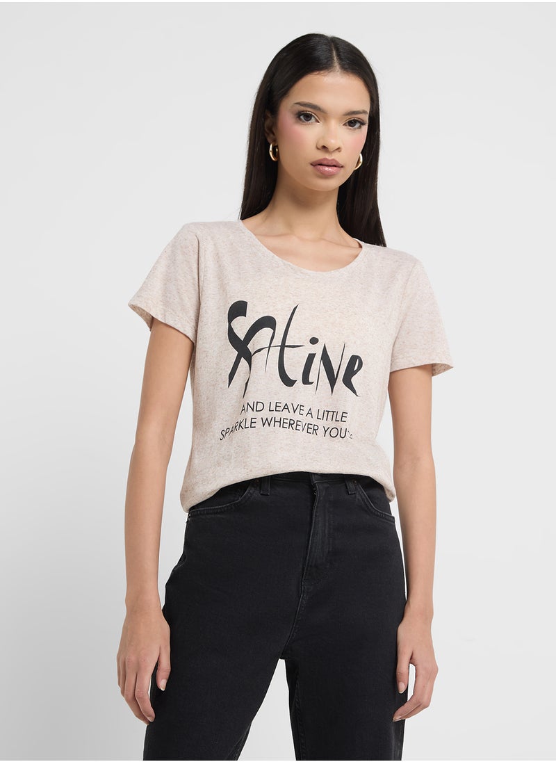 Jacqueline de Yong Slogan T-Shirt  - Image 1