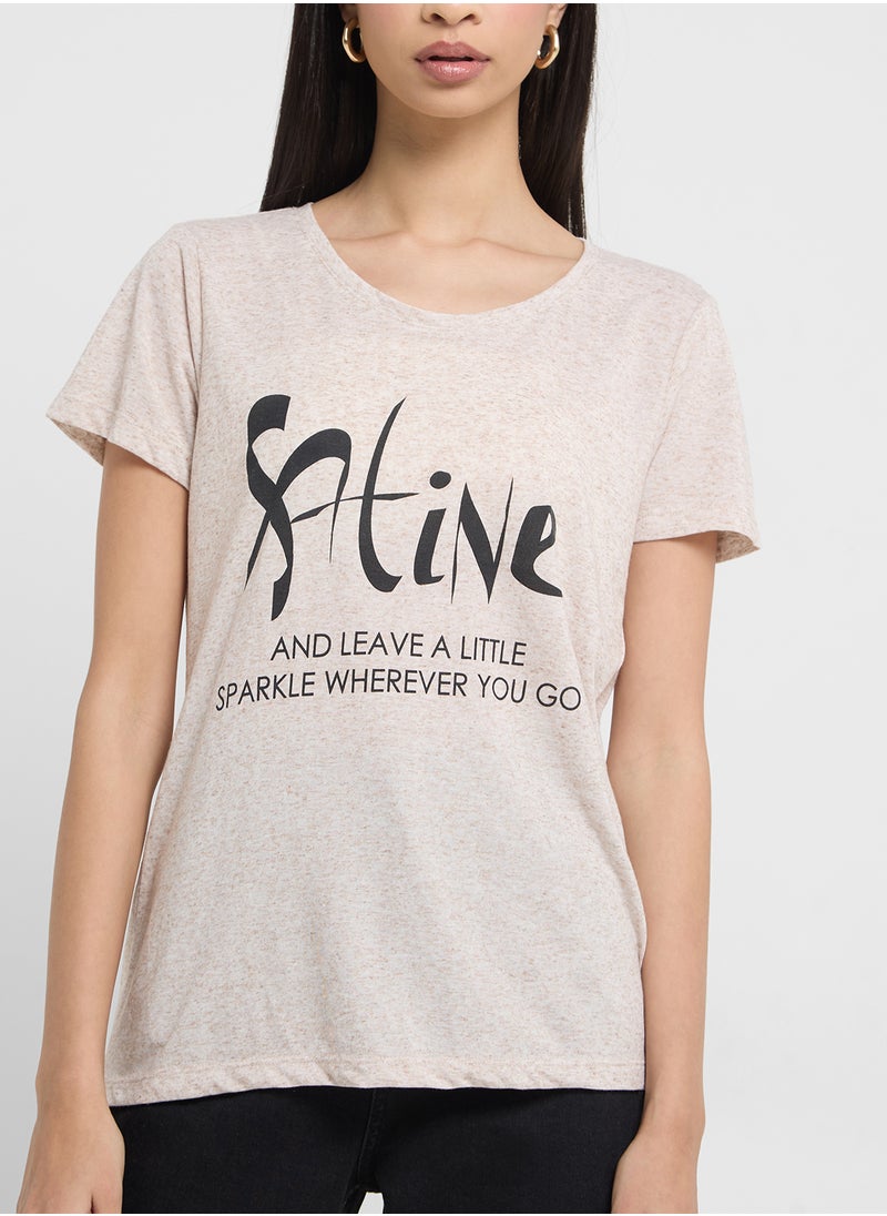 Jacqueline de Yong Slogan T-Shirt  - Image 3