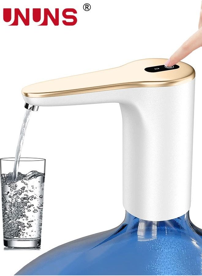 UNUNS - Water Bottle Pump for 5-19L Water Bottle Dispenser, Automatic Off Cold Water Dispenser Pump,USB Charging Water Pump,Water Bottle Switch for Universal Bottles - Image 1