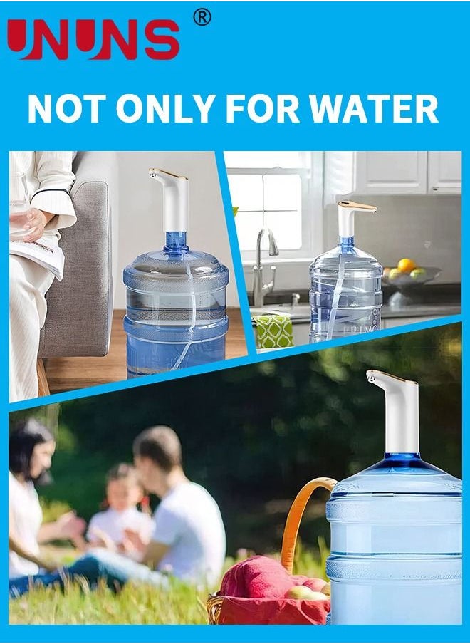 UNUNS - Water Bottle Pump for 5-19L Water Bottle Dispenser, Automatic Off Cold Water Dispenser Pump,USB Charging Water Pump,Water Bottle Switch for Universal Bottles - Image 1