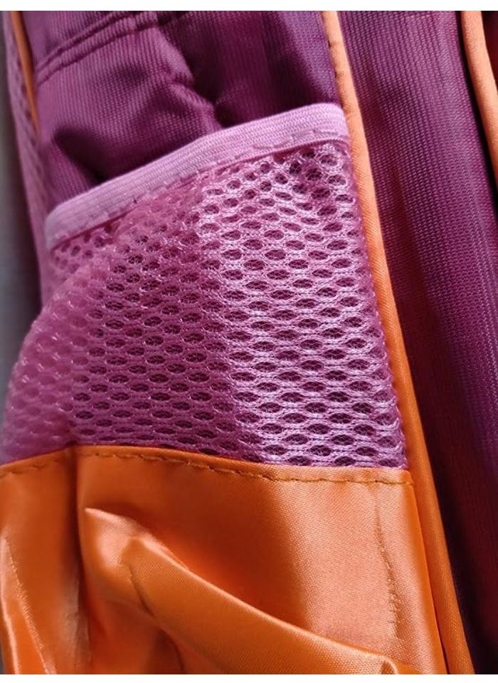 Generic School backpack 3 pieces for girls and boys 18 inch, mouse (burgundy + pink + orange)  - Image 4