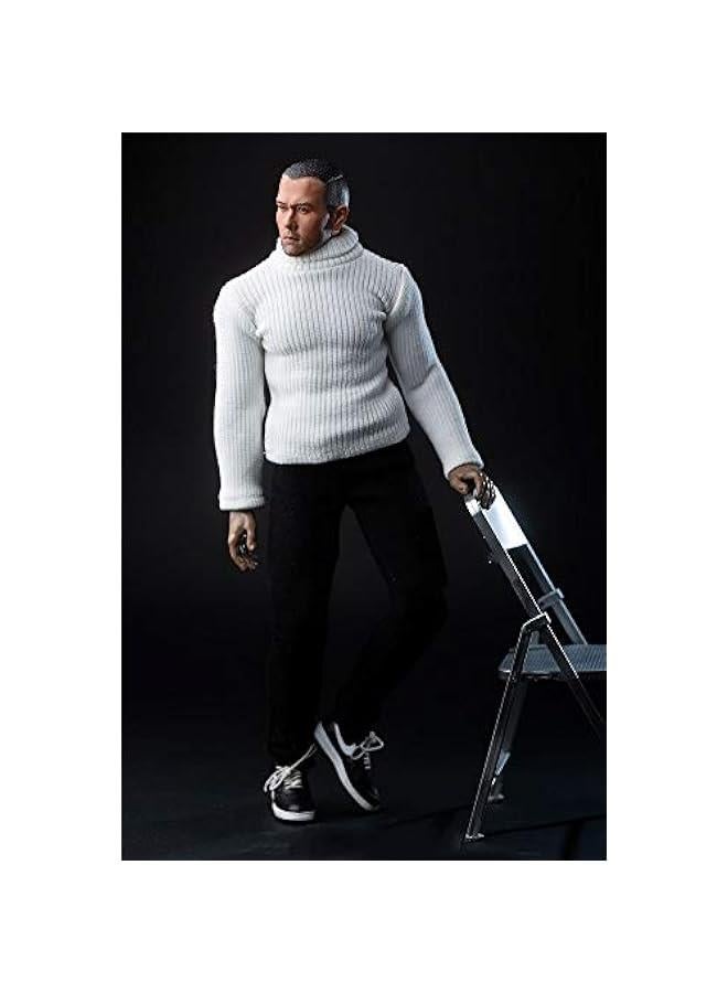 1/6 Scale Male Figure Doll Clothes, Sweater, Costume for 12 inch Male Action Figure Phicen/TBLeague CM057 (White)  - Image 1