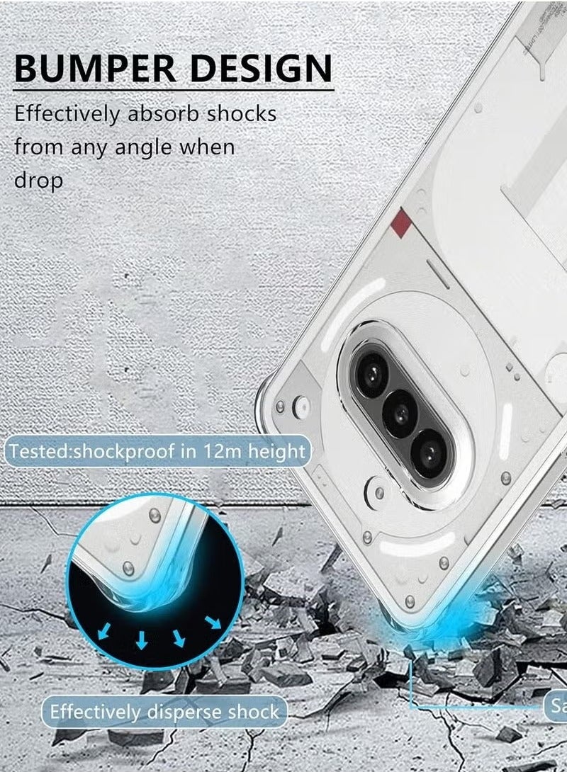 MIGOFAST Nothing Phone 3a Premium Clear Case Anti Yellowing with 2 Pack Tempered Glass Screen Protector High Transparency Anti Scratch Protection for Nothing Phone 3a - Image 2