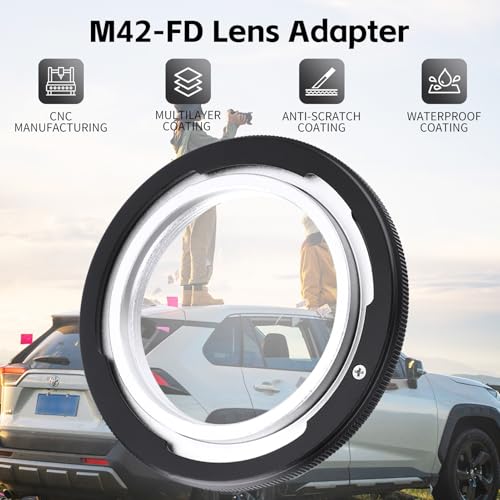 Serounder محول عدسة M42-FD، عدسة M42-FD M42 لعدسة FD F-1 A-1 كاميرا الفيلم، ل، لبنتاكس، ل، لزينيت - Image 2