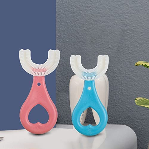 McMus U Shaped Toothbrush For Kids, Manual U Type 360 Degree Soft Silicone Oral Teeth Cleaning Gift For Baby Infant Toddler Children (Multi, Pack of 1) - Image 1
