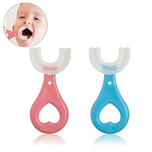 McMus U Shaped Toothbrush For Kids, Manual U Type 360 Degree Soft Silicone Oral Teeth Cleaning Gift For Baby Infant Toddler Children (Multi, Pack of 1) - Image 4