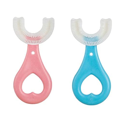 McMus U Shaped Toothbrush For Kids, Manual U Type 360 Degree Soft Silicone Oral Teeth Cleaning Gift For Baby Infant Toddler Children (Multi, Pack of 1) - Image 3