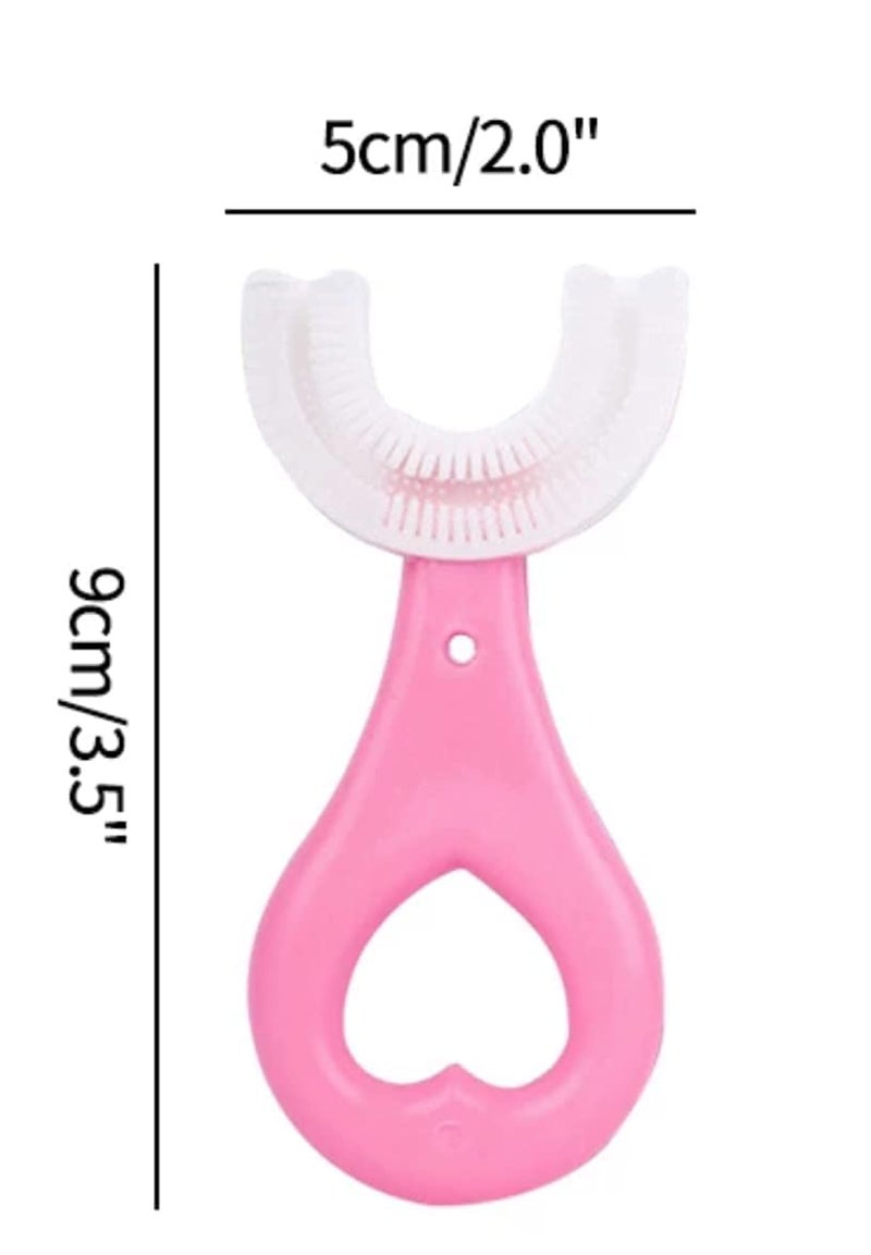 McMus U Shaped Toothbrush For Kids, Manual U Type 360 Degree Soft Silicone Oral Teeth Cleaning Gift For Baby Infant Toddler Children (Multi, Pack of 1) - Image 2