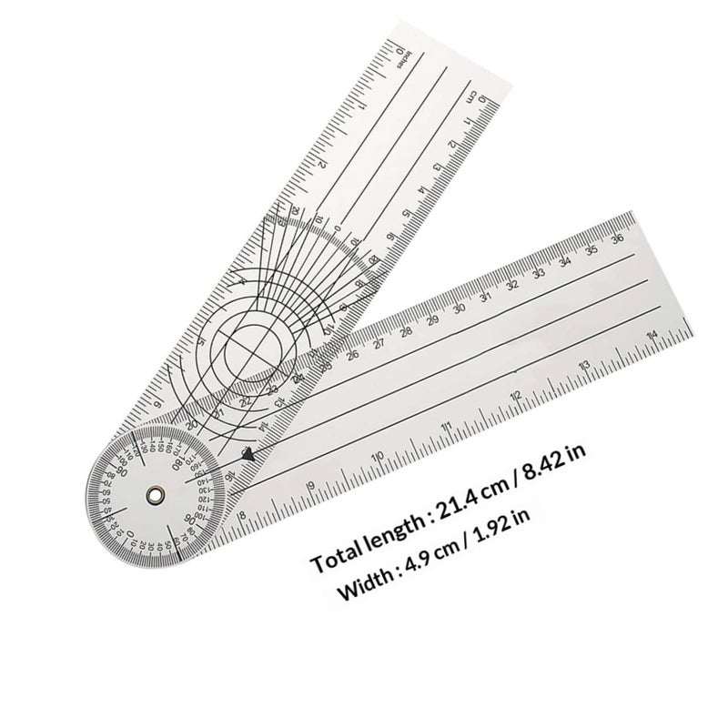 Medical Goniometer Angle Ruler Orthopedic Measurement Tool PVC Plastic Protractor - Image 3