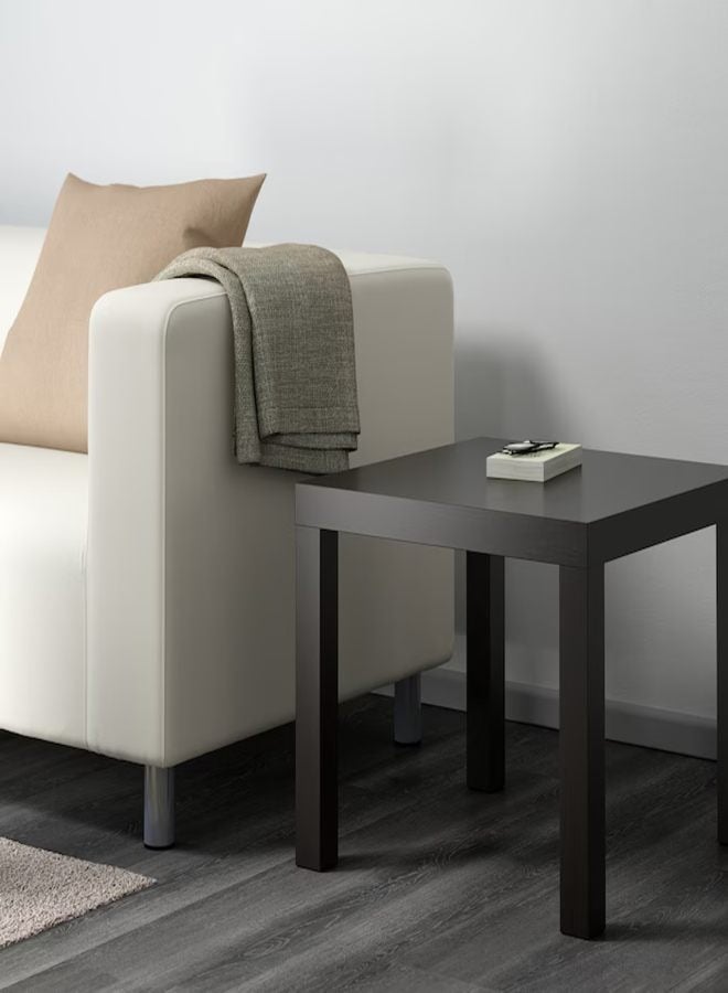 Generic Lack Side Table - Small Table - Coffee Table Particleboard & Fiberboard Black-Brown 55x45x55 cm  - Image 2