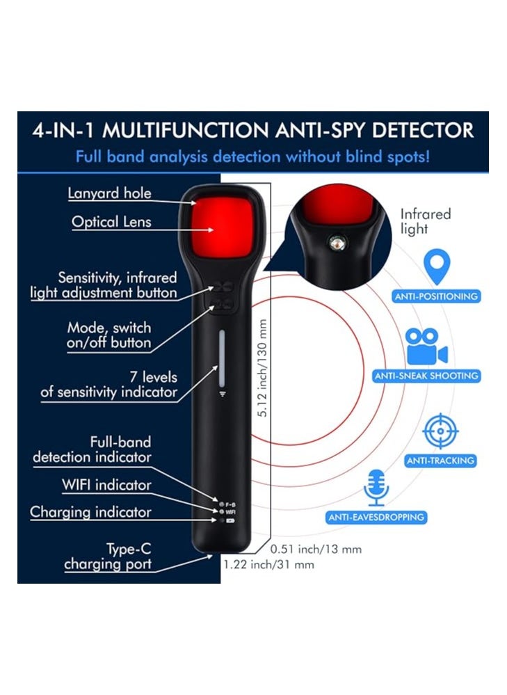 Generic - Hardware Anti Spy Detector, Hidden Camera Detector, Anti Bug Scanner and Protector, RF Signal and GPS Detector, GPS room Tracker and Bug Finder for Hotel, Office, Travel, and Home, Wireless - Image 1