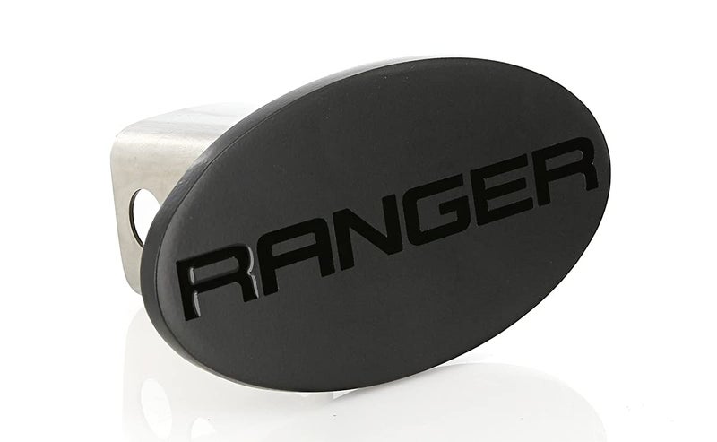 Ford Ranger Black Oval Trailer Tow Hitch Cover Plug (2" Inch) - Image 1