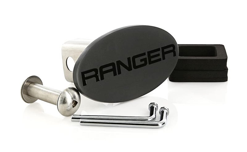 Ford Ranger Black Oval Trailer Tow Hitch Cover Plug (2" Inch) - Image 2