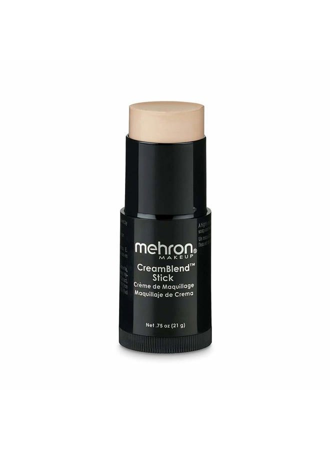 mehron Makeup CreamBlend Stick | Face Paint, Body Paint, & Foundation Cream Makeup | Body Paint Stick Perfect for Halloween Makeup .75 oz (21 g) (Light 2) - Image 1