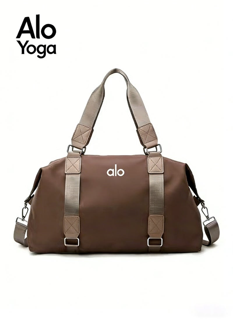 Alo Yoga Fitness Bag - Portable Training Yoga Bag - Dual-purpose (Wet & Dry) - Divided Design - Large Capacity - Business Travel - Tote Bag - Suitable for Short Trips
