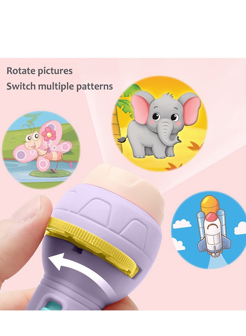 3 Slide Projection Flashlight with 9 Slides, Children's Cognitive Projection Lamp Toy Slides Educational Learning Bedtime Wall Lamp Night Light - Image 3