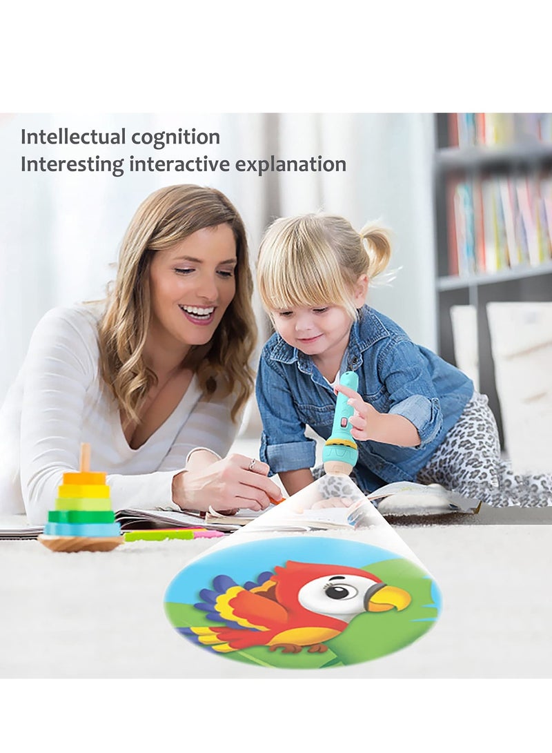 3 Slide Projection Flashlight with 9 Slides, Children's Cognitive Projection Lamp Toy Slides Educational Learning Bedtime Wall Lamp Night Light - Image 5