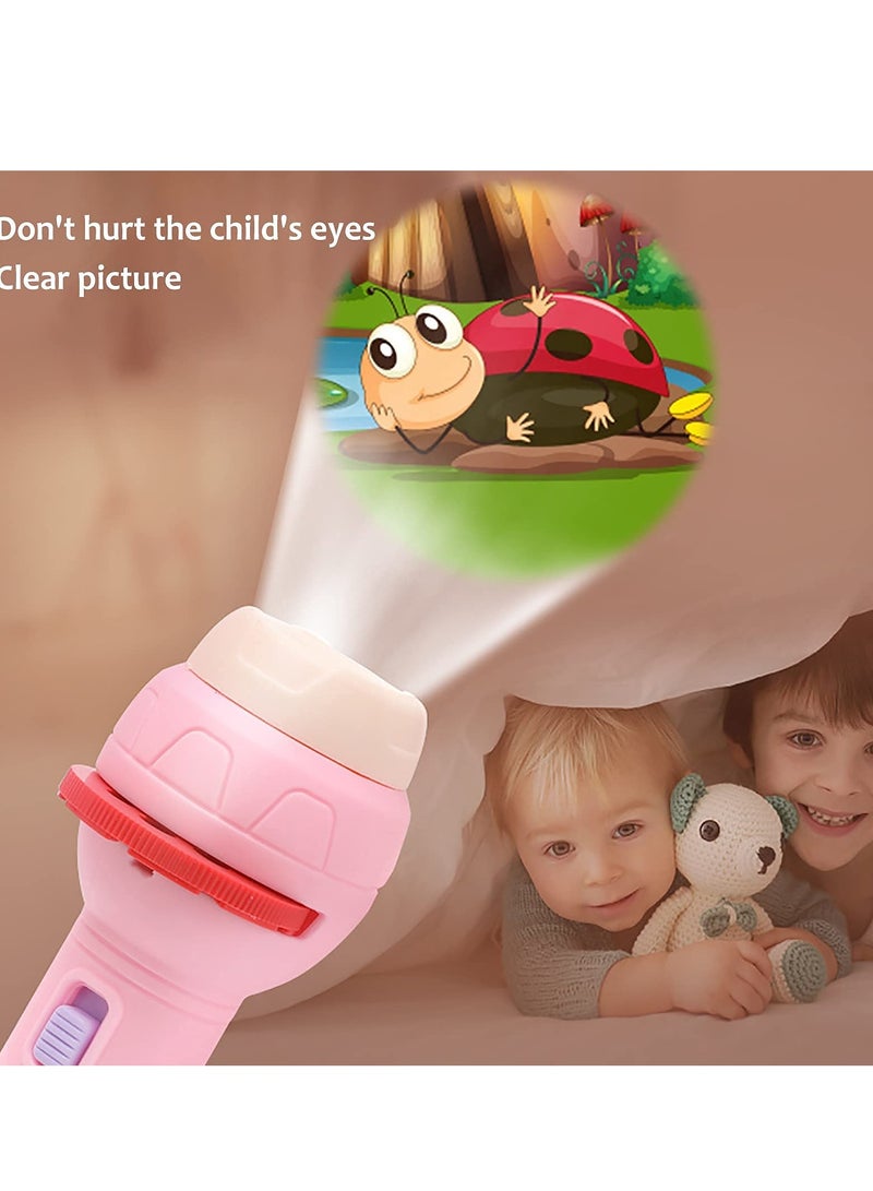 3 Slide Projection Flashlight with 9 Slides, Children's Cognitive Projection Lamp Toy Slides Educational Learning Bedtime Wall Lamp Night Light - Image 4